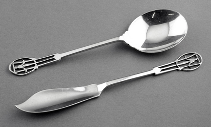 Boxed Silver Butter Knife and Jam Spoon  - Wedding Present